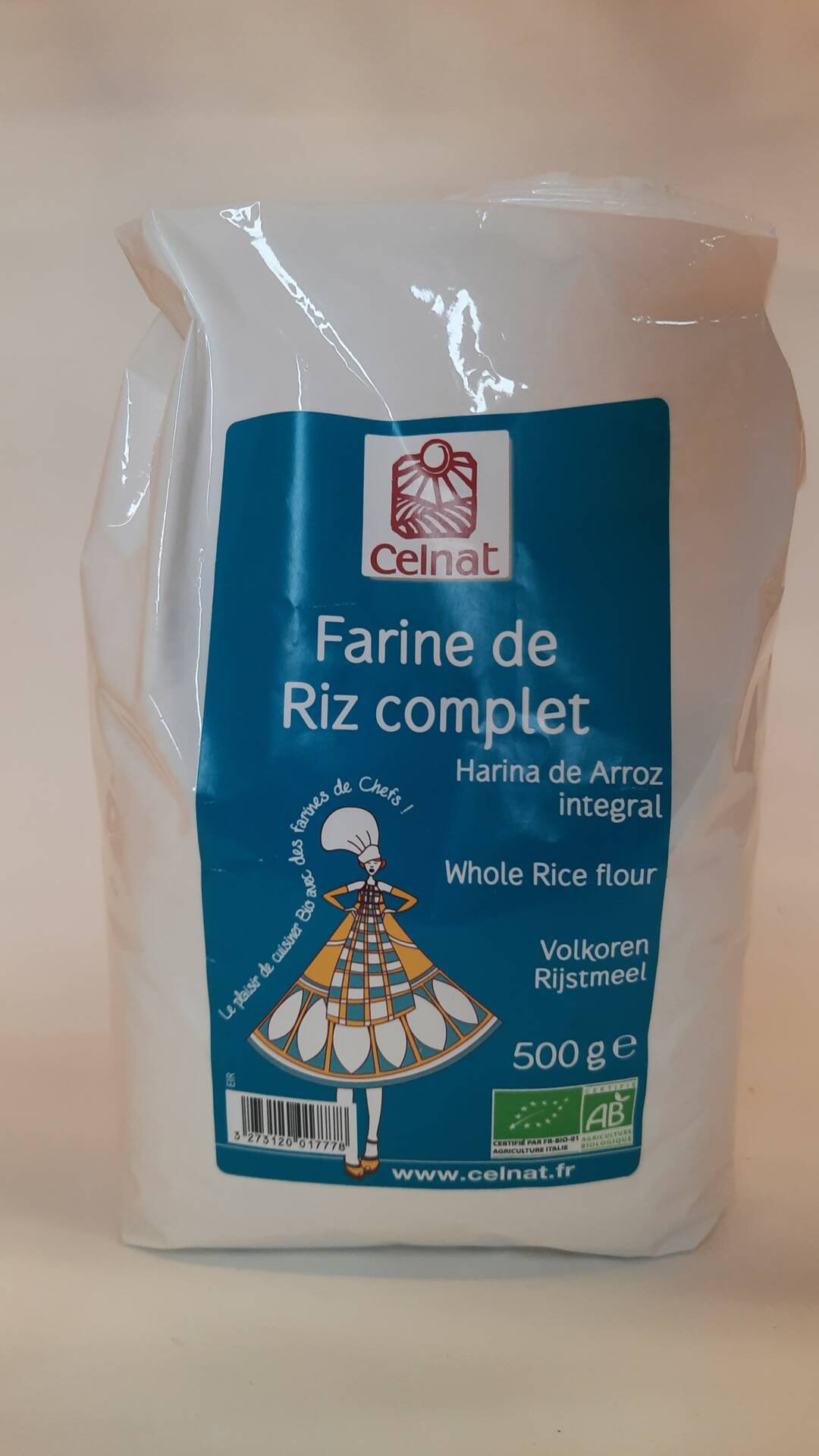 Farine De Riz Complet Bio Celnat 1kg - La Fourche